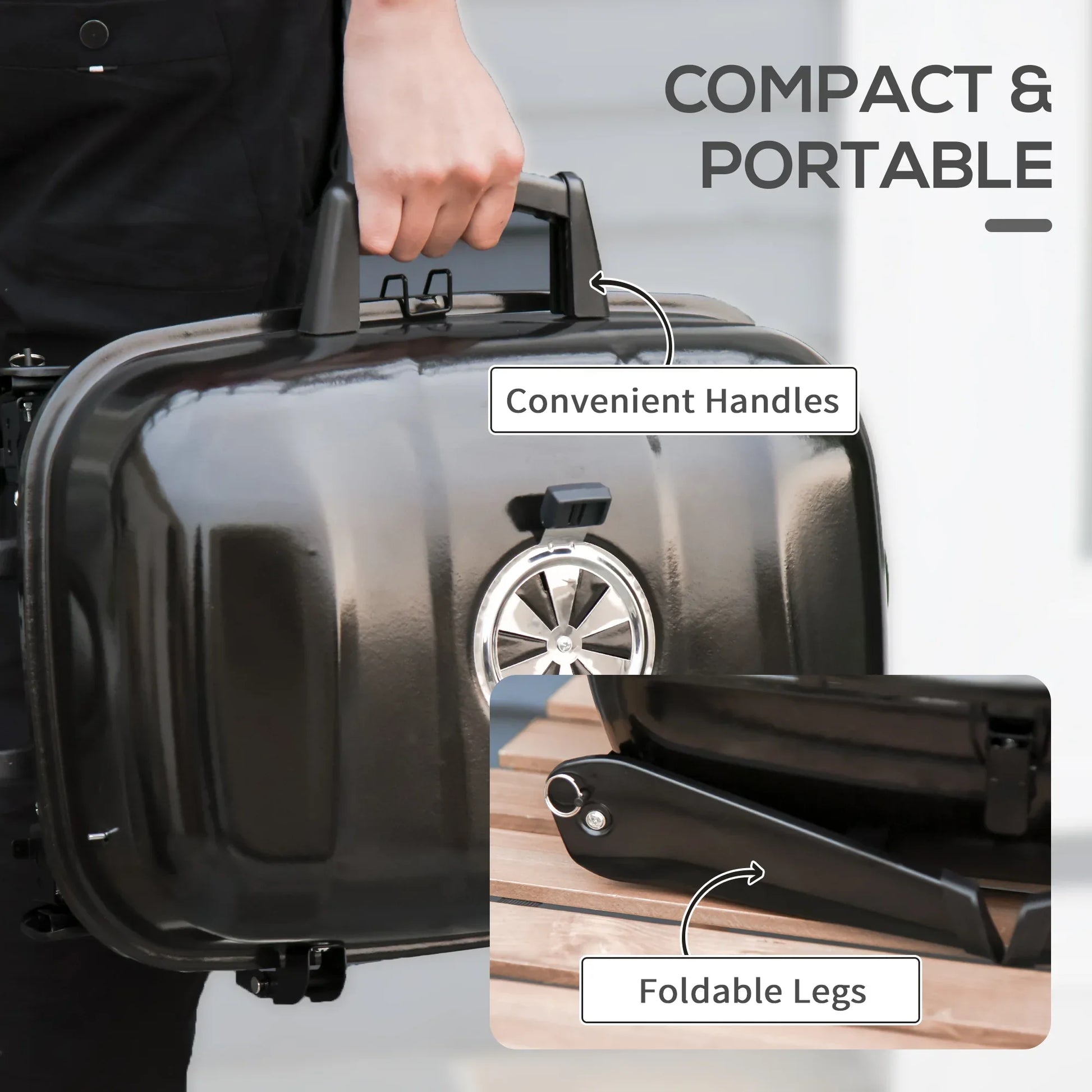 14" Portable Charcoal Grill - THE MILE MAKER DRIVER SHOP