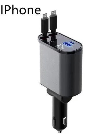 Metal Car Charger 100W Super Fast Charging Car Cigarette Lighter USB And TYPE-C Adapter - THE MILE MAKER DRIVER SHOP