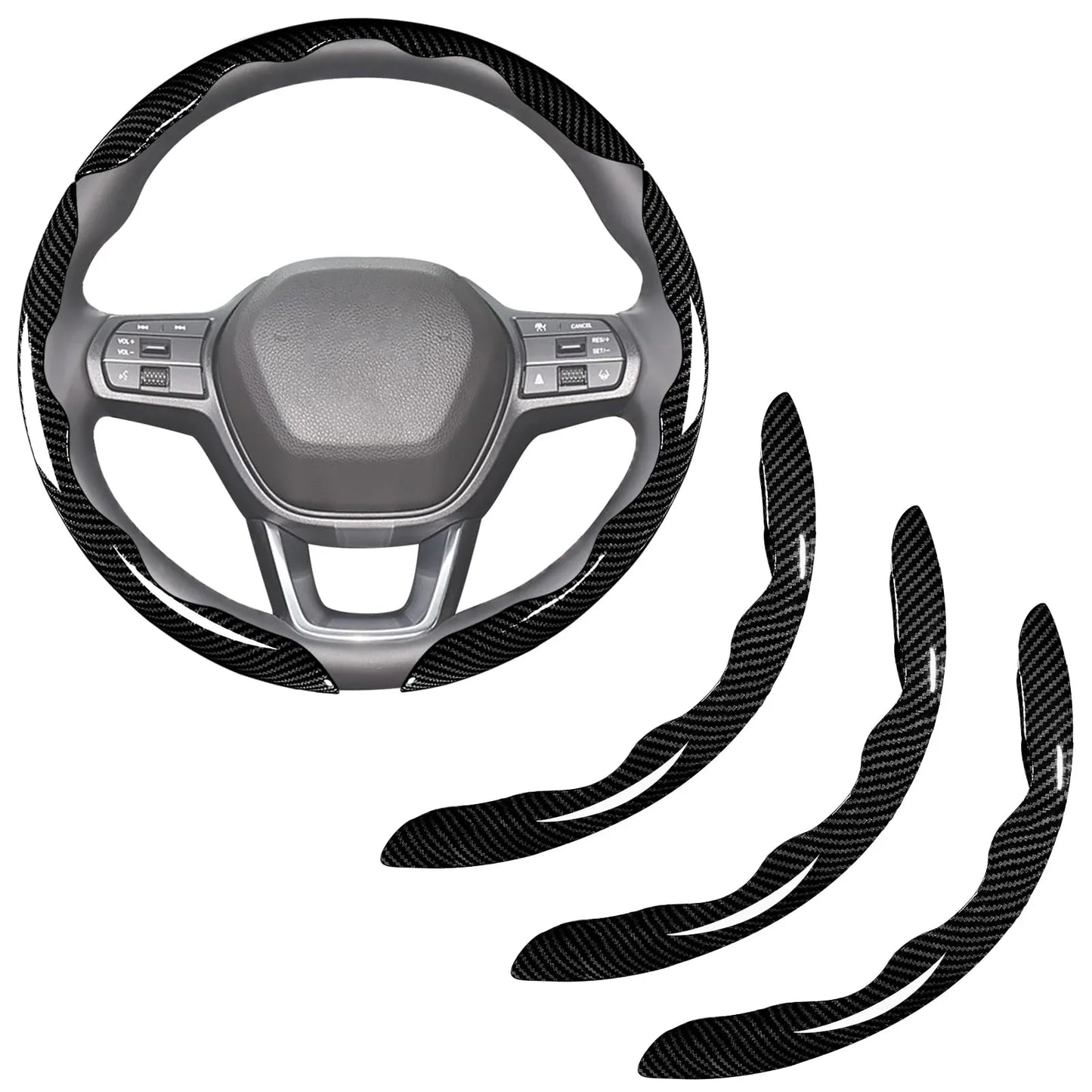 7-Car Steering Wheel Cover-Black - THE MILE MAKER DRIVER SHOP