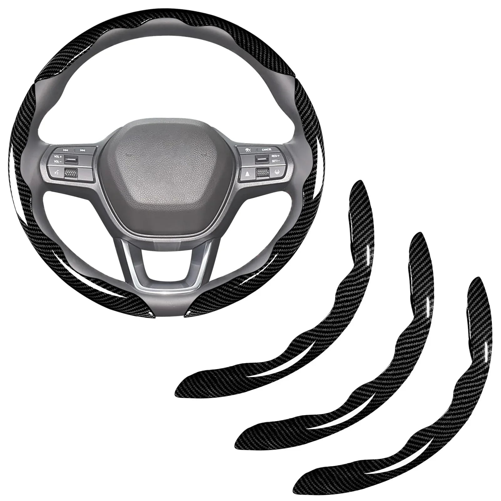 7-Car Steering Wheel Cover-Black - THE MILE MAKER DRIVER SHOP