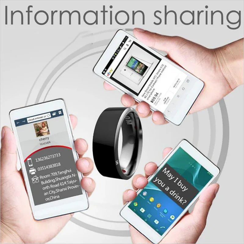 Smart Ring Wearable Device Multifunctional Black High-tech - THE MILE MAKER DRIVER SHOP