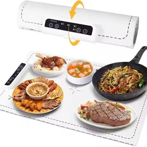 Electric Warming Tray, Food Heating Pad, Maximum Temperature Adjustable, Food Warmer, Portable Kitchen Utensil Pad - THE MILE MAKER DRIVER SHOP