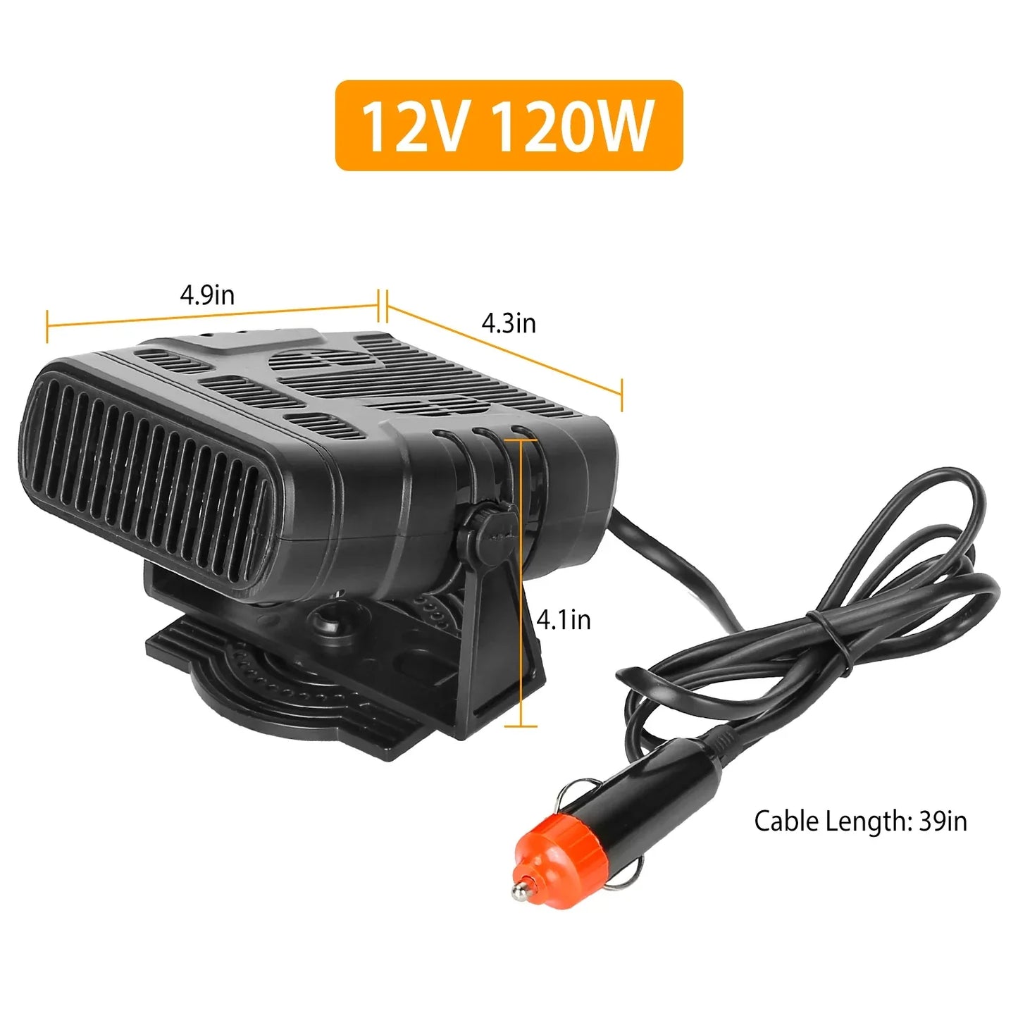 24V 200W Or 12V 120W Portable Car Heater Heating Fan 2 In 1 Defroster Demister Windshield Heater Automotive Cooling Fan - THE MILE MAKER DRIVER SHOP