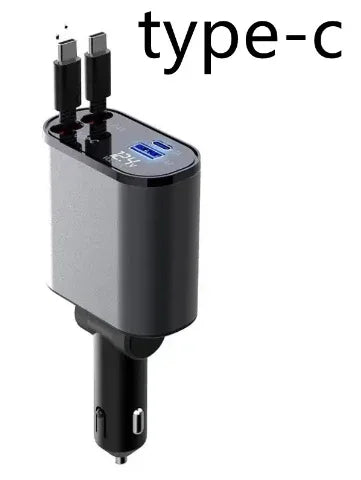 Metal Car Charger 100W Super Fast Charging Car Cigarette Lighter USB And TYPE-C Adapter - THE MILE MAKER DRIVER SHOP