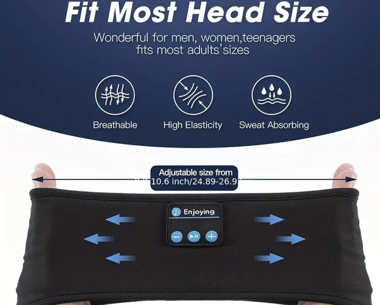 Bluetooth Sleep Hood Headphones Wireless Music Sports Headband - THE MILE MAKER DRIVER SHOP