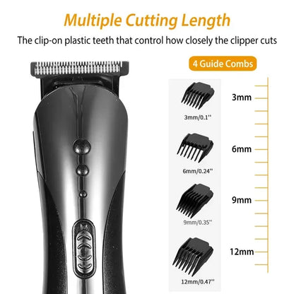 Men Electric Hair Clipper Trimmer Rechargeable Beard Shaver Razor Nose Trimmer Set - THE MILE MAKER DRIVER SHOP