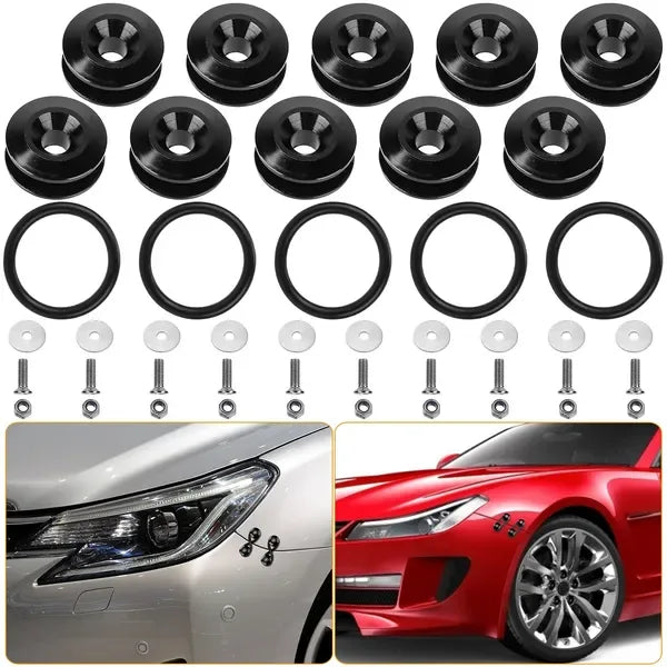 5Set Car Quick Release Bumper Fasteners Front Rear Bumper Holders Trunk Fender Hatch Lids Kit - THE MILE MAKER DRIVER SHOP