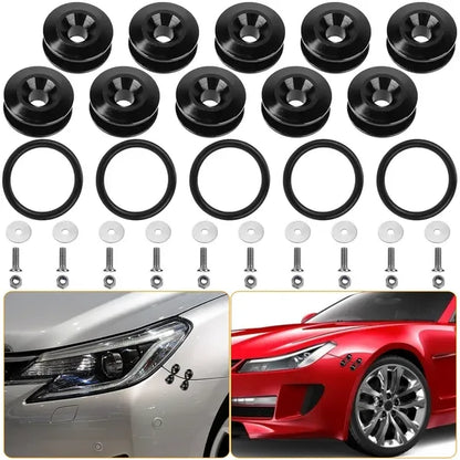 5Set Car Quick Release Bumper Fasteners Front Rear Bumper Holders Trunk Fender Hatch Lids Kit - THE MILE MAKER DRIVER SHOP