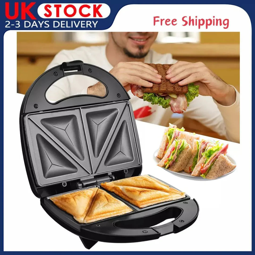Waffle Maker Toastie Maker Sandwich NonStick Plates Cake Machine Breakfast Maker - THE MILE MAKER DRIVER SHOP