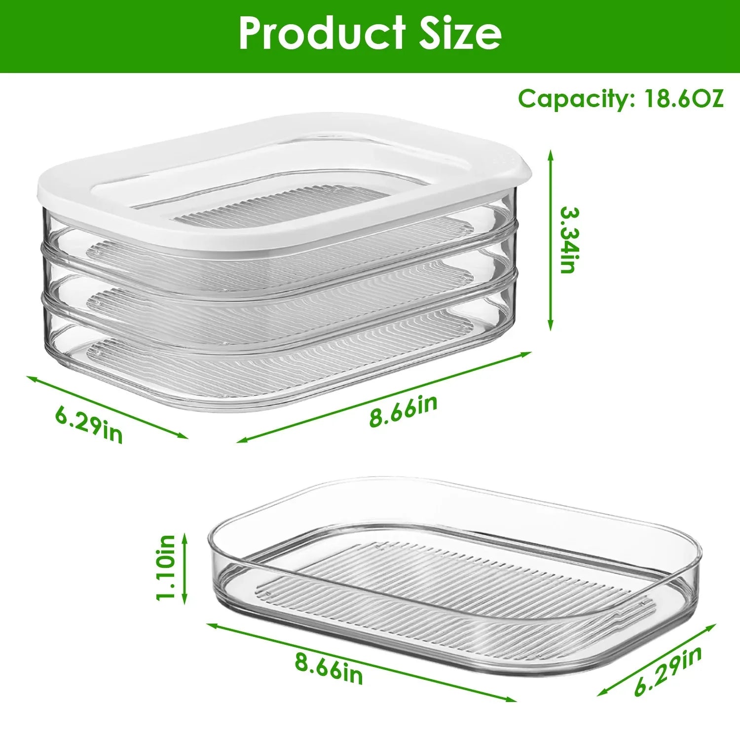 2Pcs Deli Meat Container With Lid For Fridge Stackable Bacon Container Clear Food Storage Box With Lid Meal Prep Container For Lunch Meat Salami Cold Nuts - THE MILE MAKER DRIVER SHOP