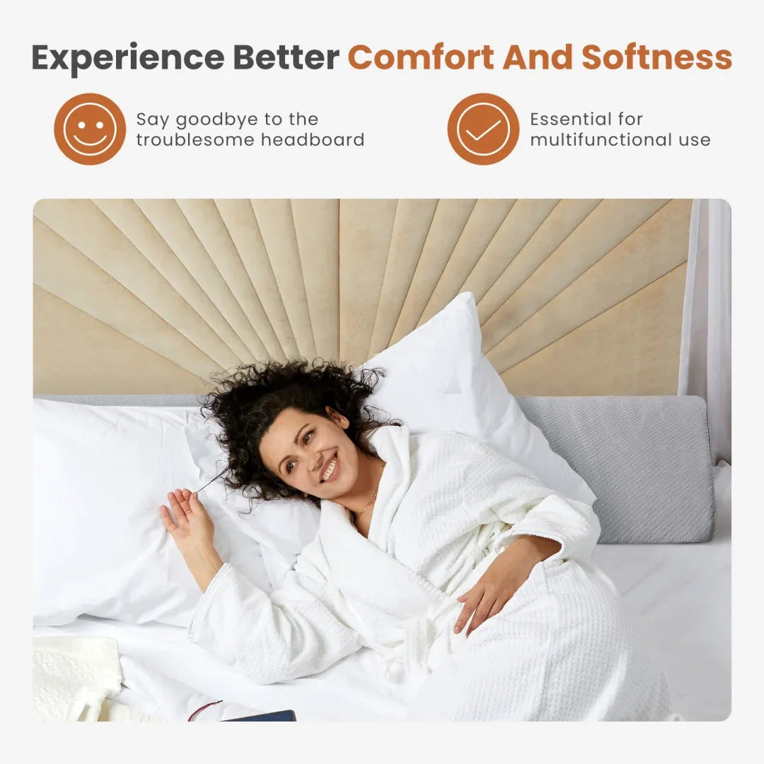 Bed Wedge Pillow With Headboard - High-density Foam Fills The Gap Between The Mattress And The Headboard - THE MILE MAKER DRIVER SHOP