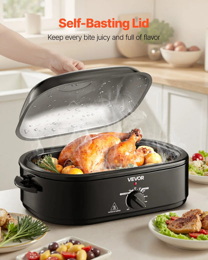 Electric Roaster Oven 18QT Electric Turkey Roaster With Self-Basting Lid - THE MILE MAKER DRIVER SHOP