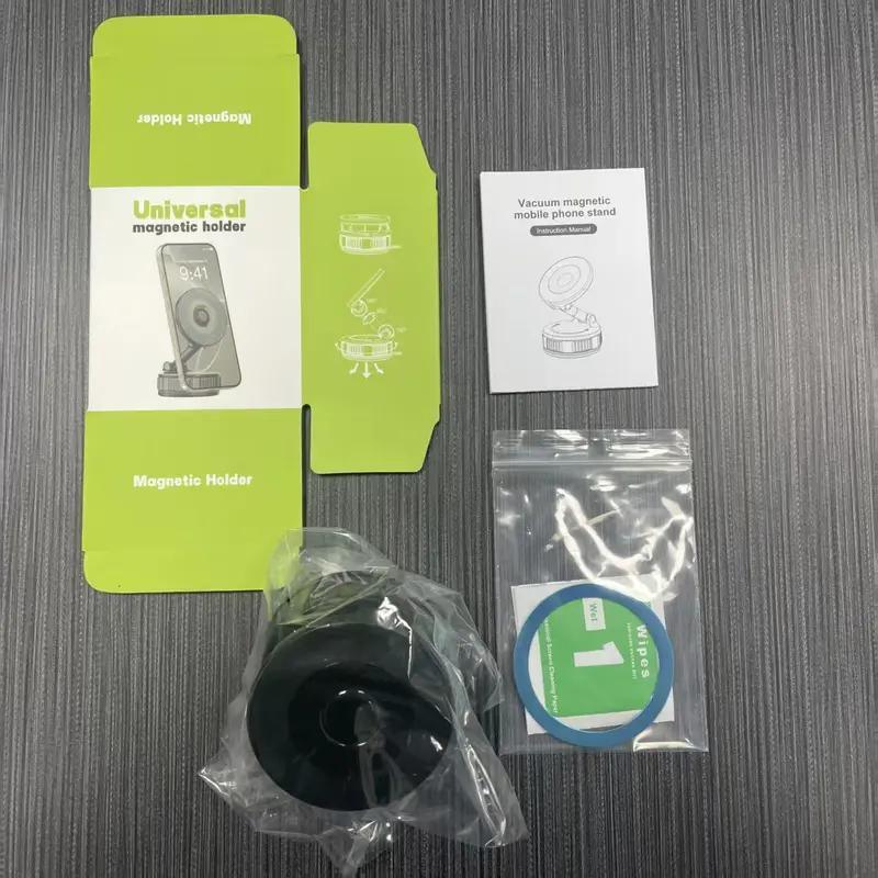 Newly Upgraded Retractable Car Mobile Phone Holder 360 Magnetic Vacuum Suction Cup One-click Safety Lock Ultra-compact Design - THE MILE MAKER DRIVER SHOP