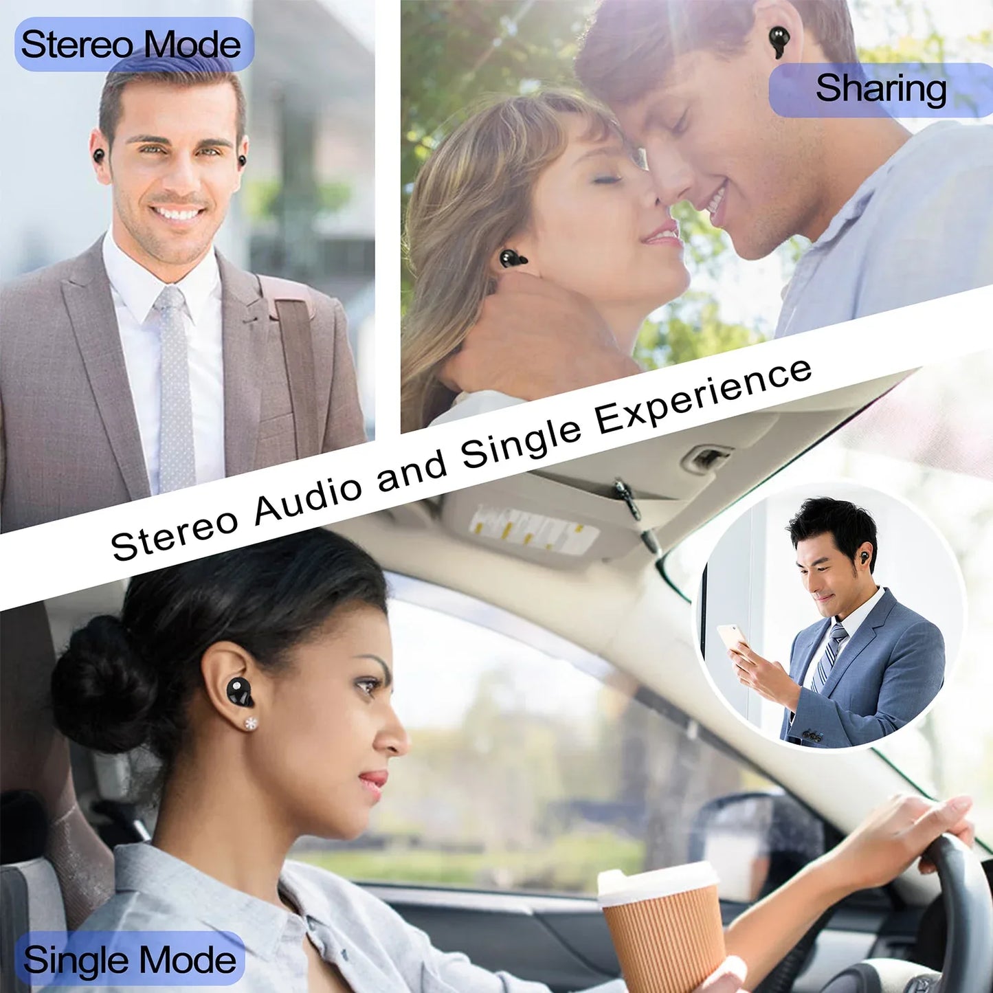 TWS True Wireless V4.2 Earbuds IPX4 In-ear Stereo Earphone Hands-free Deep Bass Earpiece With Mic Magnetic Charging Case 30Hrs Single Earbud Work Time Driving Business - THE MILE MAKER DRIVER SHOP