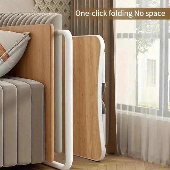 Injection Moulded Folding Table With Cup Holder - THE MILE MAKER DRIVER SHOP