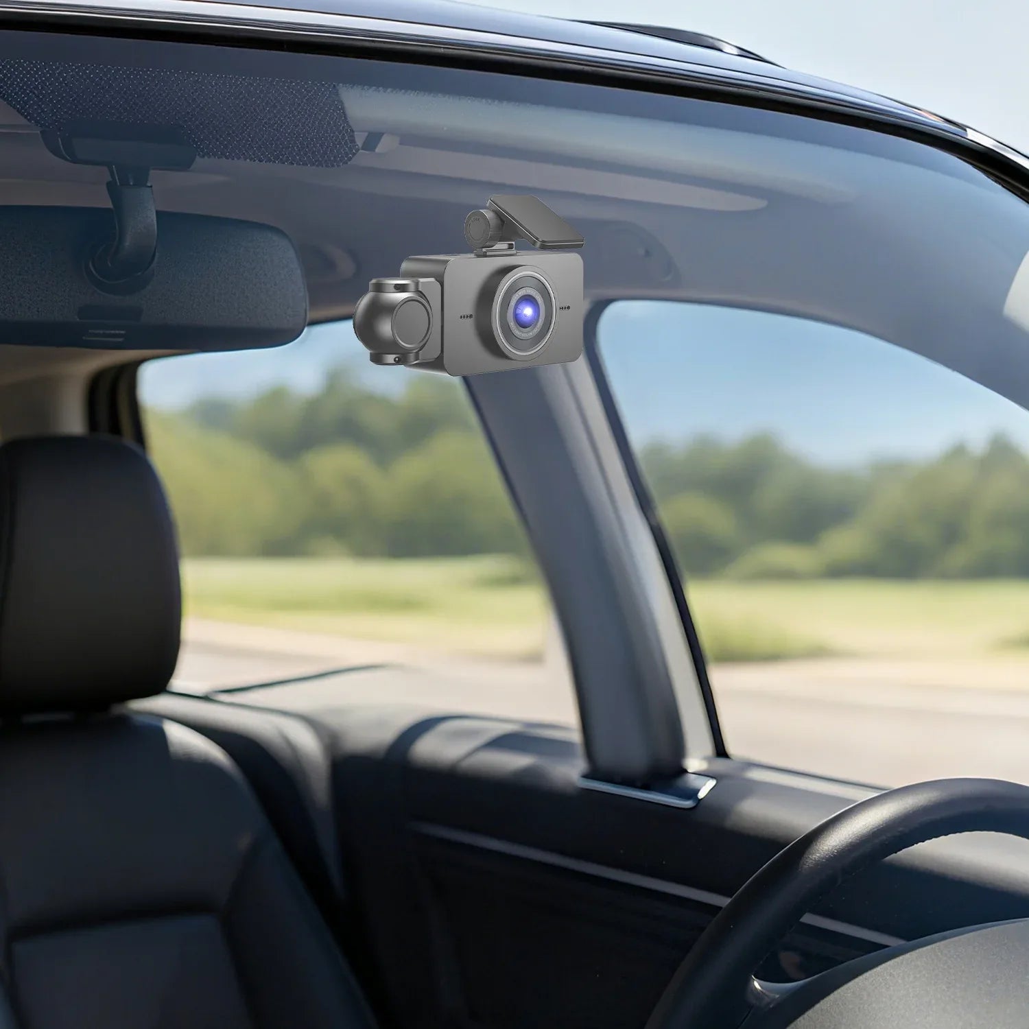 WiFi FHD 1080P 3 Channel Car Dash Cam Front Rear Inside With 32G MMC Card Motion Detection Loop Recording Infrared Night Vision Surveillance Car Camera With App Control - THE MILE MAKER DRIVER SHOP