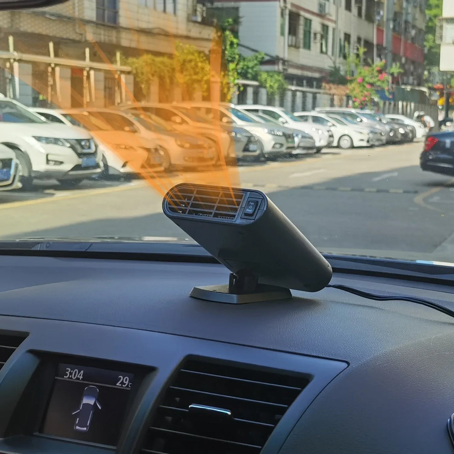 24V 200W Or 12V 150W Portable Car Heater Heating Fan 2 In 1 Defroster Defogger Demister Windshield Heater Automotive Cooling Fan With 360 Degree Rotating Base - THE MILE MAKER DRIVER SHOP