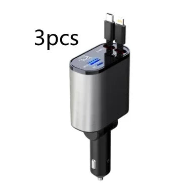 Metal Car Charger 100W Super Fast Charging Car Cigarette Lighter USB And TYPE-C Adapter - THE MILE MAKER DRIVER SHOP