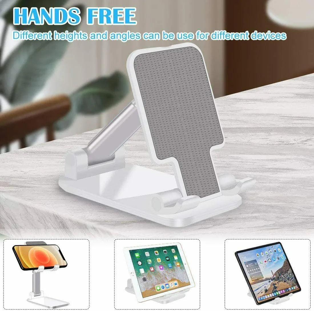 Cell Phone Stand Desktop Holder Tablet Stand Mount Mobile Phone Desktop Tablet Holder Table Cell Foldable Extend Support Desk Mobile Phone Holder Stand - THE MILE MAKER DRIVER SHOP