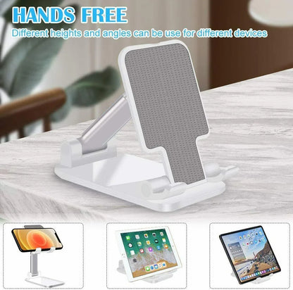 Cell Phone Stand Desktop Holder Tablet Stand Mount Mobile Phone Desktop Tablet Holder Table Cell Foldable Extend Support Desk Mobile Phone Holder Stand - THE MILE MAKER DRIVER SHOP