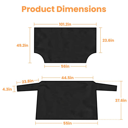 1Set Magnetic Car Windshield Cover Front Rear Car Windshield Protector Against Snow Sun Dirt Leaves Fit For All Cars Oxford Fabric Waterproof Heat-Resistant - THE MILE MAKER DRIVER SHOP