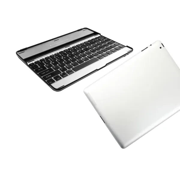 Silver And Black Aluminum Alloy Wireless Keyboard Tablet Cover - THE MILE MAKER DRIVER SHOP