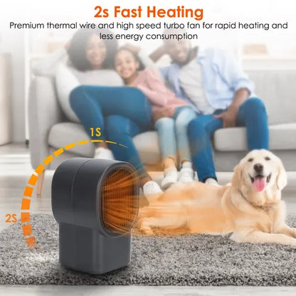 400W Portable Electric Space Heater Mini Desktop Fan Heater Personal Small Space Heater For Home Office - THE MILE MAKER DRIVER SHOP