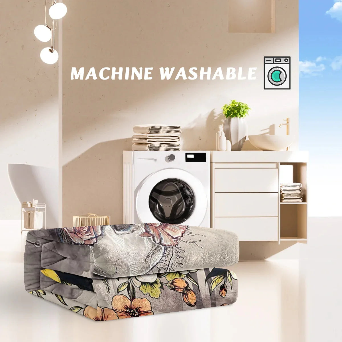 Rustic Skull Sunflower Flannel Fleece Blanket Floral Skull Flannel Soft Plush Throw Blanket Cozy Blankets For Bed Chair Car Sofa Couch Bedroom 75x100cm 130x150cm 150x200cm - THE MILE MAKER DRIVER SHOP