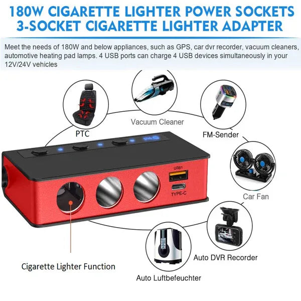 7-in-1 Cigarette Lighter Dispenser, Banned Platform Temu - THE MILE MAKER DRIVER SHOP