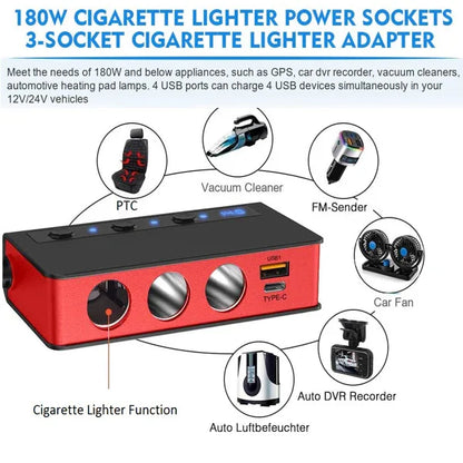 7-in-1 Cigarette Lighter Dispenser, Banned Platform Temu - THE MILE MAKER DRIVER SHOP