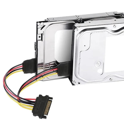 15 Pin Y Splitter Cable Adapter Male To Female Converter Cord For Hard Drive - THE MILE MAKER DRIVER SHOP