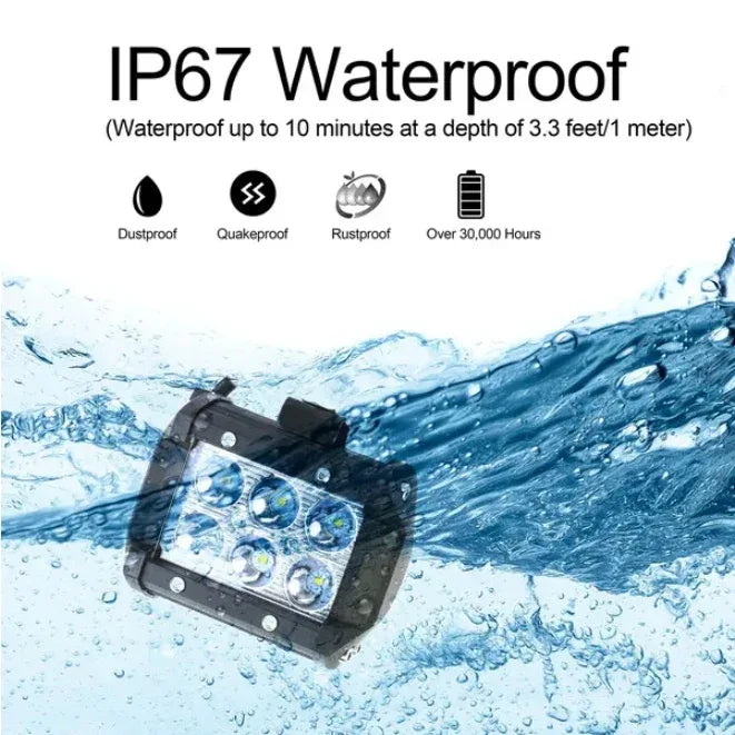 4 PCS 4in 18W Dual Row LED Spot Light Pod Cube Light - THE MILE MAKER DRIVER SHOP