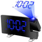 1Pc Projection Alarm Clock With Radio Function Curved Screen LED Digital Alarm Clock With Dual Alarms 4 Dimmer 12-24 Hour USB Charging Port 180Degree Rotatable Projection - THE MILE MAKER DRIVER SHOP