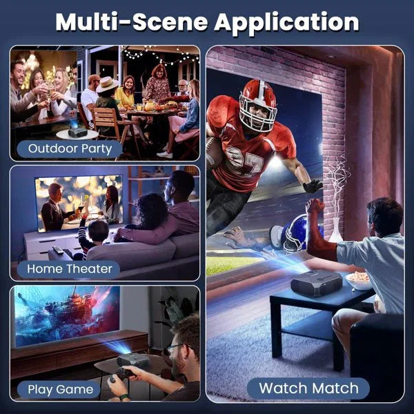 Projector With 5G WiFi And Bluetooth, Native 1080P, Supports 4K, Suitable For Mobile Phones,PCs,TV Sticks,PS5, Shipped From FBA Warehouse, Prohibited From Sale On Amazon - THE MILE MAKER DRIVER SHOP