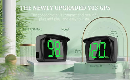 2024 New HUD Car Head-up Display MPH Speed Display 3-inch Multi-function LCD MPH Dashboard - THE MILE MAKER DRIVER SHOP