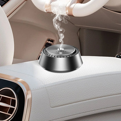Alloy PC Three Speed Control Intelligent Car Mounted Aromatherapy Ultrasonic Atomization Chip Nano Levelatomized Essential Oil Wireless Car Humidifier - THE MILE MAKER DRIVER SHOP