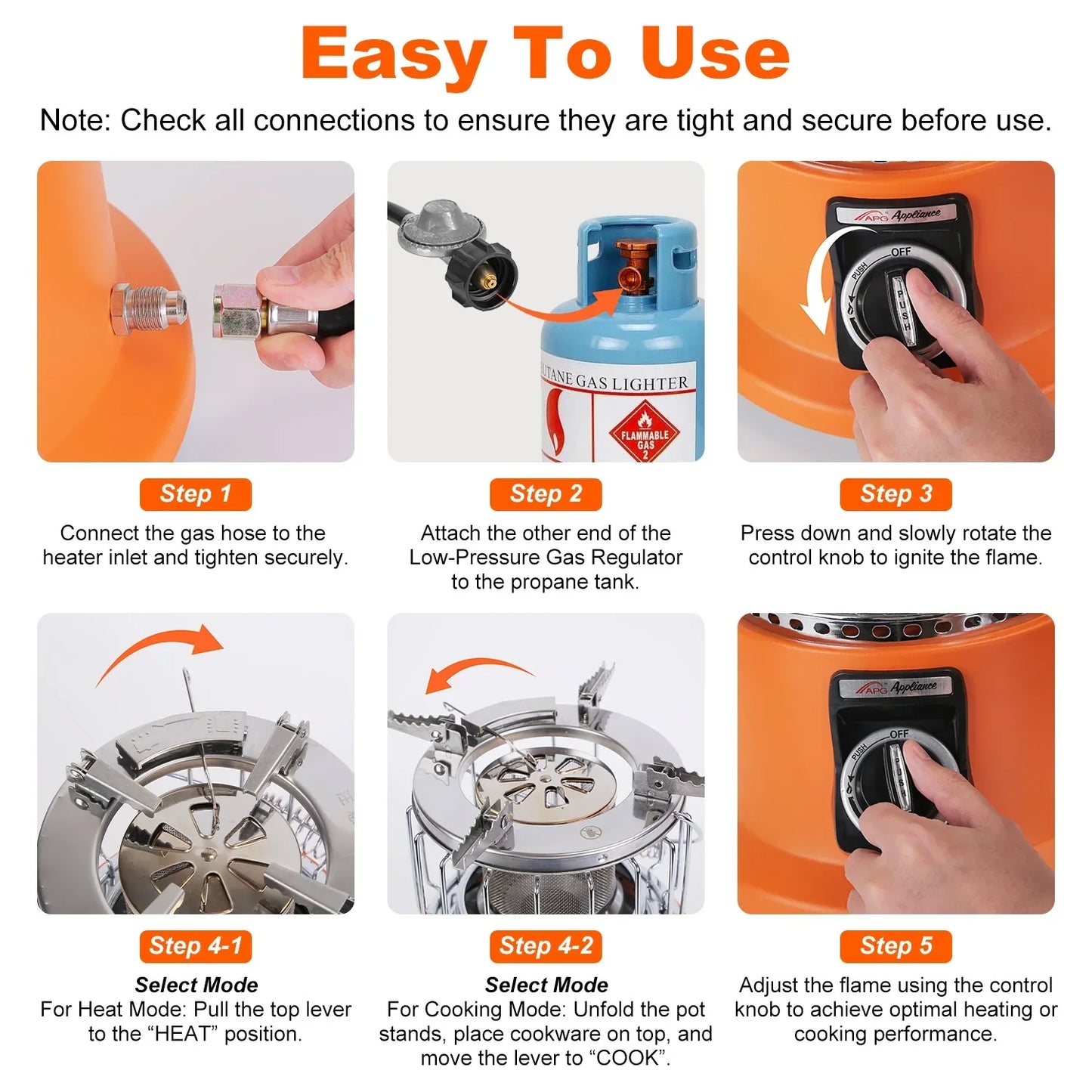 3000W 2 In 1 Portable Propane Heater Stove Portable Propane Heater Outdoor Gas Stove With Pot Stand Gas Pipe For Camping Ice Fishing Patio RV - THE MILE MAKER DRIVER SHOP