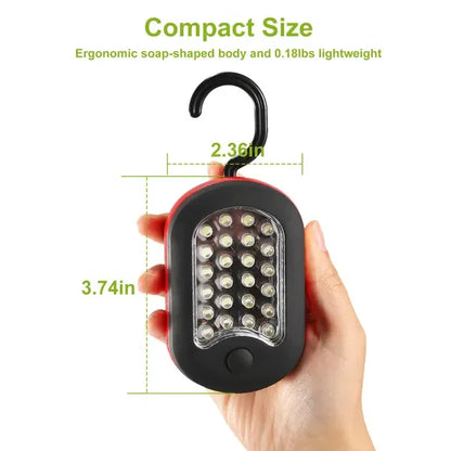 Compact Work Light 27LEDs Hang Lights Portable Magnetic Flashlight With Hook For Camping Hiking Emergency - THE MILE MAKER DRIVER SHOP