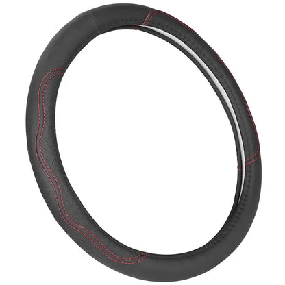 Steering Wheel Cover 14.5in-15in Diameter Universal Fiber Leather Car Steering Wheel Protector - THE MILE MAKER DRIVER SHOP