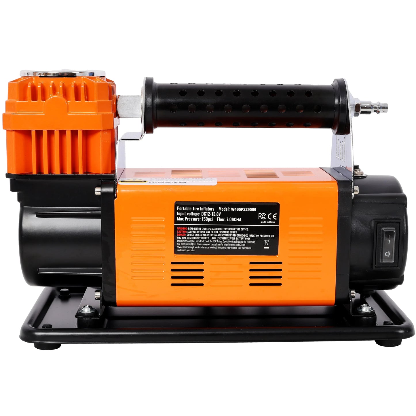 12V Heavy Duty Air Compressor,Tire Inflator With Pressure Gauge, Max 150 PSI,Tire Inflator Air For Car, SUV, RV, Truck - THE MILE MAKER DRIVER SHOP