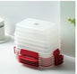 5 Pack Stackable Food Storage Containers Airtight & Leakproof Set Snap Lock Lids - THE MILE MAKER DRIVER SHOP