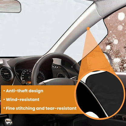 1Set Magnetic Car Windshield Cover Front Rear Car Windshield Protector Against Snow Sun Dirt Leaves Fit For All Cars Oxford Fabric Waterproof Heat-Resistant - THE MILE MAKER DRIVER SHOP