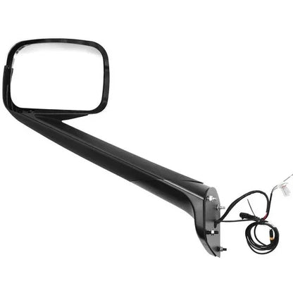 For Freightliner Cascadia 2018 Pair Chrome Heated Hood Mirror W Turn Signal LED - THE MILE MAKER DRIVER SHOP