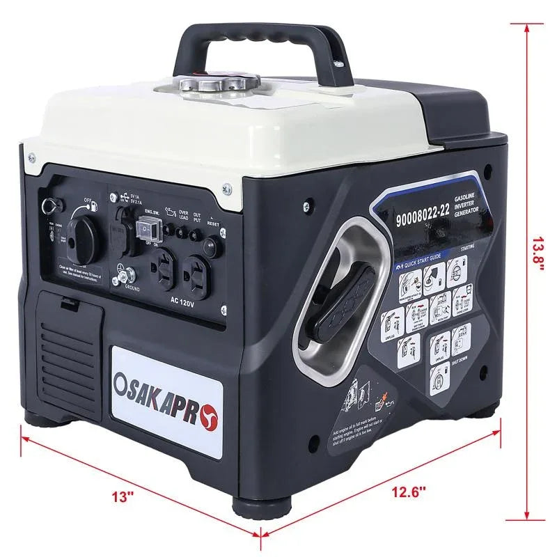 Portable 1200W Ultra-quiet Gas Engine Inverter Generator, EPA-compliant, With Eco-mode Function, Ultra-lightweight, Suitable For Home Backup And Camping - THE MILE MAKER DRIVER SHOP