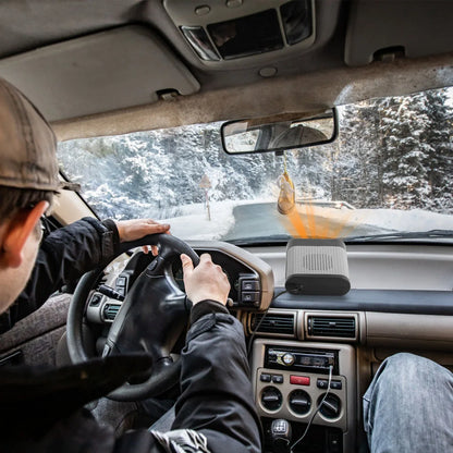 24V 200W Or 12V 150W Portable Car Heater Heating Fan 2 In 1 Defroster Defogger Demister Windshield Heater Automotive Cooling Fan With 360 Degree Rotating Base - THE MILE MAKER DRIVER SHOP