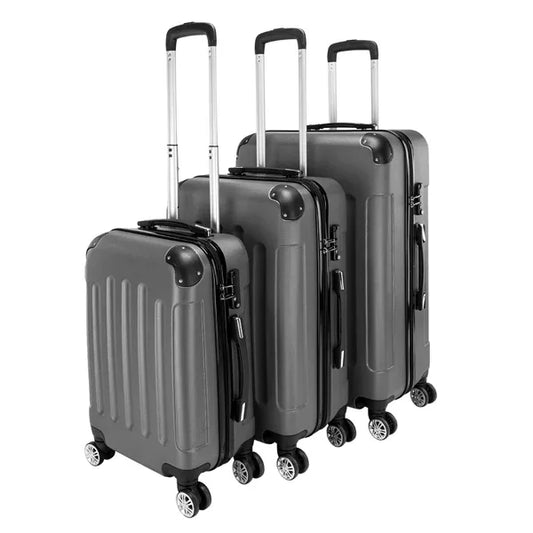 3-in-1 ABS Trolley Case 20 Inches, 24 Inches, 28 Inches Dark Gray - THE MILE MAKER DRIVER SHOP
