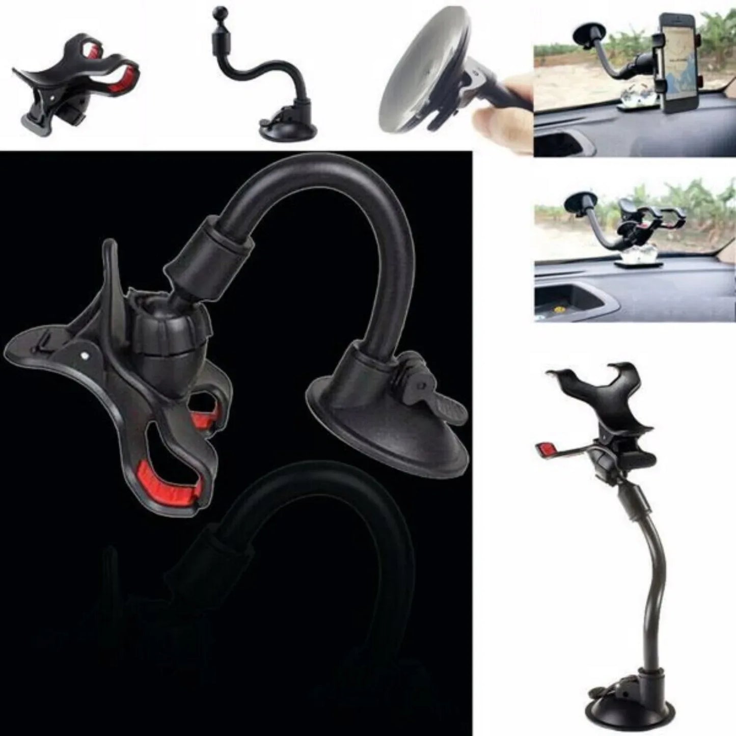Car Windshield Mount Cradle Suction Cup Holder For Cell Phone GPS - THE MILE MAKER DRIVER SHOP
