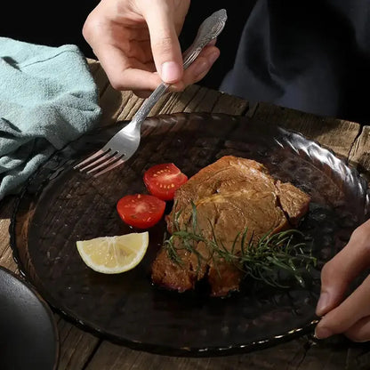 Deluxe Premium Cutlery Flatware Set For The Home - Stainless Steel Cutlery Service With 1 Dinner Fork, 1 Dinner Knife, 1 Dinner Spoon And 1 Tea Spoon - Durable, Elegant And Rust-resista - THE MILE MAKER DRIVER SHOP