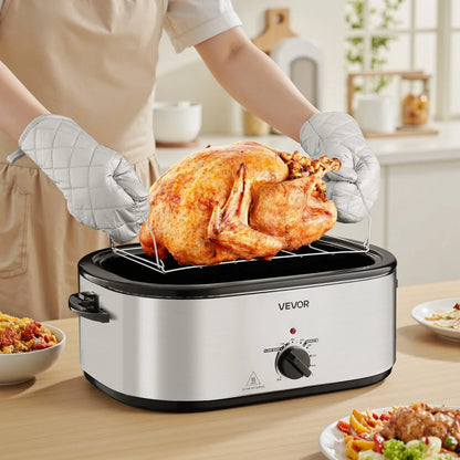 Electric Roaster Oven 24QT Electric Roasting Pan With 3 Bin Buffet Server - THE MILE MAKER DRIVER SHOP
