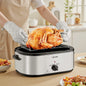 Electric Roaster Oven 24QT Electric Roasting Pan With 3 Bin Buffet Server - THE MILE MAKER DRIVER SHOP